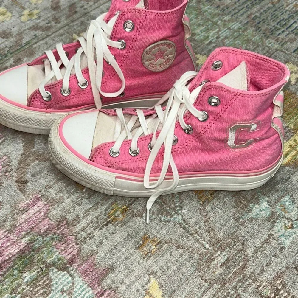 Converse chuck taylor lift pink sz 5